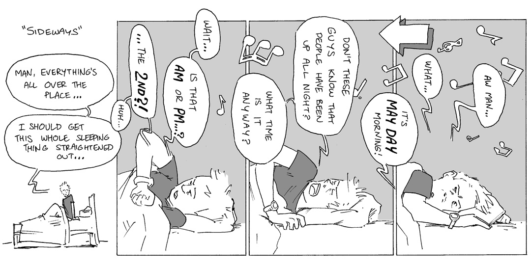 sideways cartoon